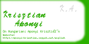 krisztian aponyi business card